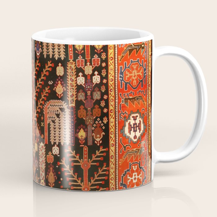 Floral Persian Bakhtiari Rug Print Coffee Mug Gallery Image 1