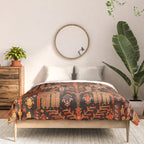 Floral Persian Bakhtiari Rug Print Comforter Gallery Image 3