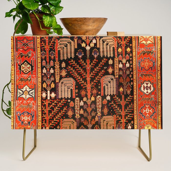 Floral Persian Bakhtiari Rug Print Credenza Gallery Image 1