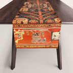 Floral Persian Bakhtiari Rug Print Table Runner Gallery Image 1