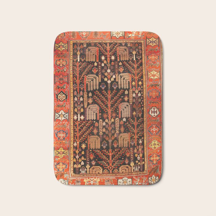 Floral Persian Bakhtiari Rug Print Bath Mat Gallery Image 1