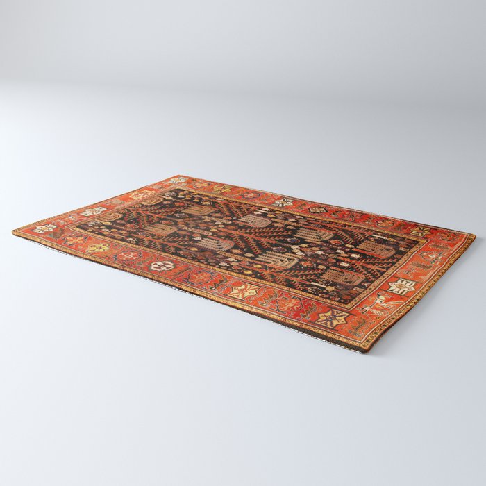 Floral Persian Bakhtiari Rug Print Rug Gallery Image 3