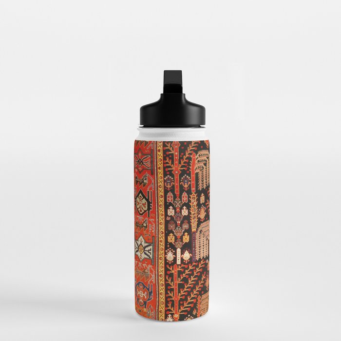 Floral Persian Bakhtiari Rug Print Water Bottle Gallery Image 3