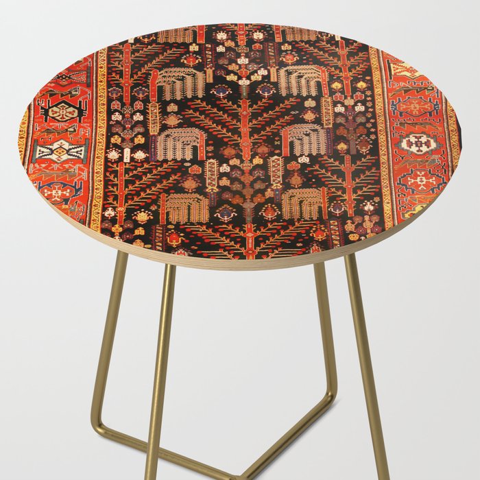 Floral Persian Bakhtiari Rug Print Side Table Gallery Image 2