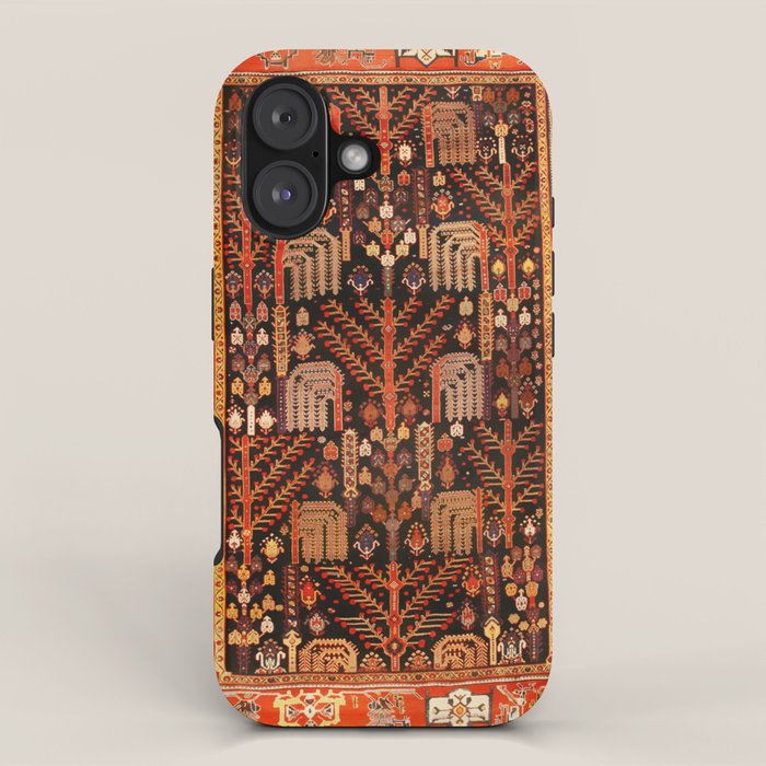 Floral Persian Bakhtiari Rug Print iPhone Case Gallery Image 1