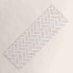watercolor herringbone - light pink Yoga Mat Gallery Image 1