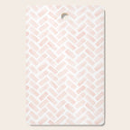 watercolor herringbone - light pink Cutting Board Gallery Image 1
