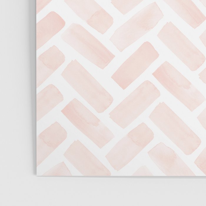 watercolor herringbone - light pink Poster Gallery Image 3