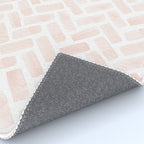 watercolor herringbone - light pink Rug Gallery Image 4