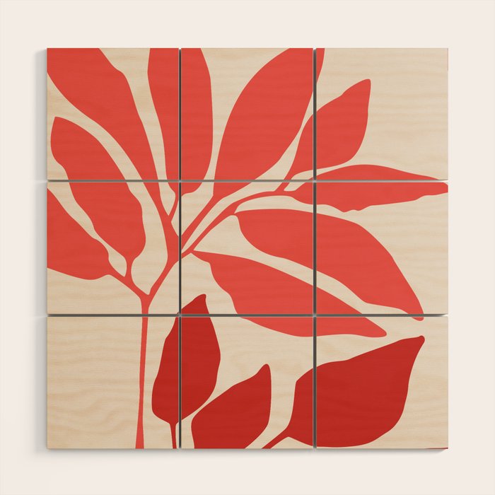 Strawberry Red Ficus / Houseplant Illustration Wood Wall Art Gallery Image 1