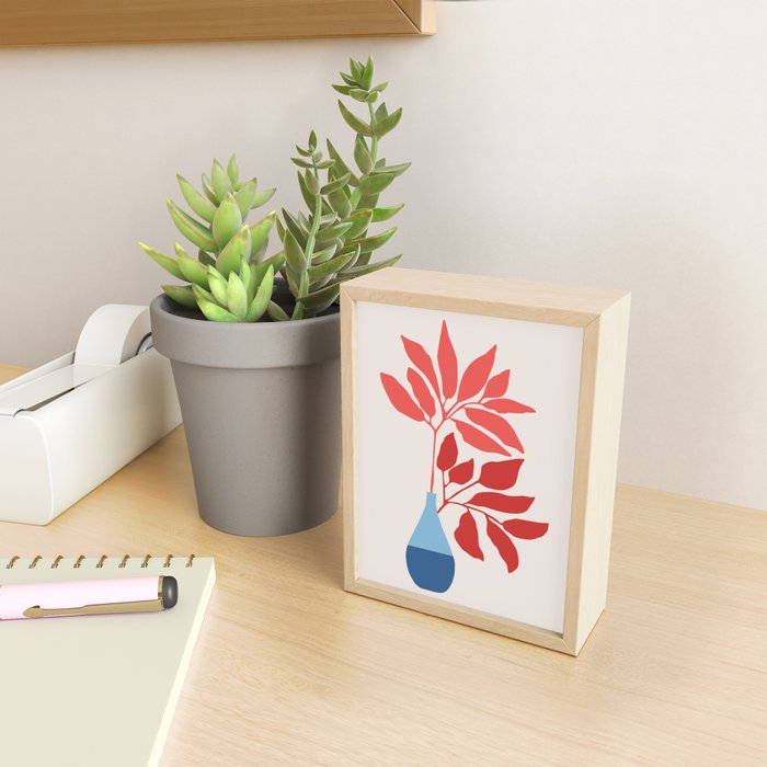 Strawberry Red Ficus / Houseplant Illustration Mini Art Print Gallery Image 2
