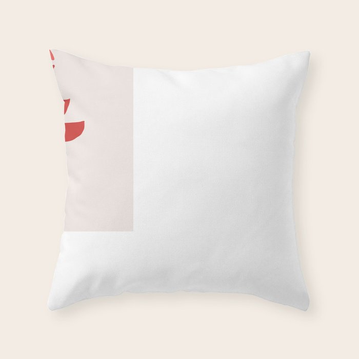 Strawberry Red Ficus / Houseplant Illustration Throw Pillow Gallery Image 6