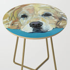 Shiner the Golden Retriever Portrait Side Table Gallery Image 2