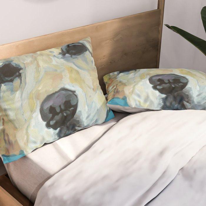Shiner the Golden Retriever Portrait Pillow Sham Gallery Image 2