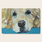 Shiner the Golden Retriever Portrait Cutting Board Gallery Image 1