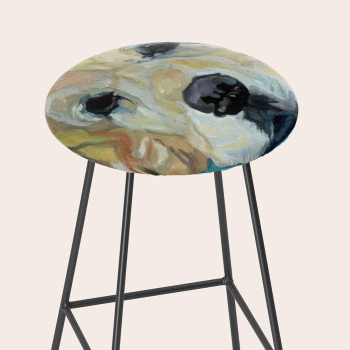 Shiner the Golden Retriever Portrait Stool Gallery Image 2