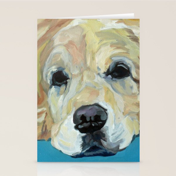 Shiner the Golden Retriever Portrait Stationery Card Gallery Image 1