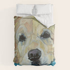 Shiner the Golden Retriever Portrait Duvet Cover Gallery Image 6