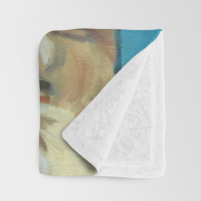 Shiner the Golden Retriever Portrait Throw Blanket Gallery Image 3