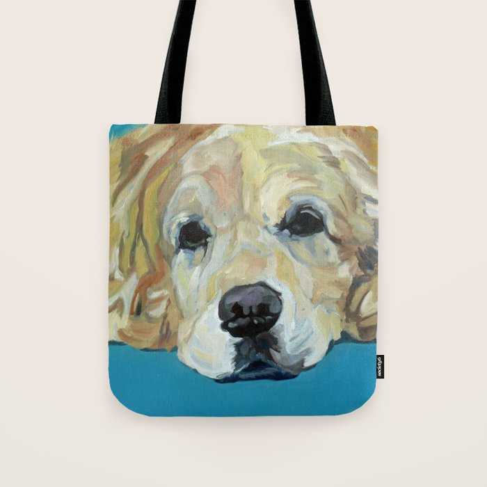 Shiner the Golden Retriever Portrait Tote Bag