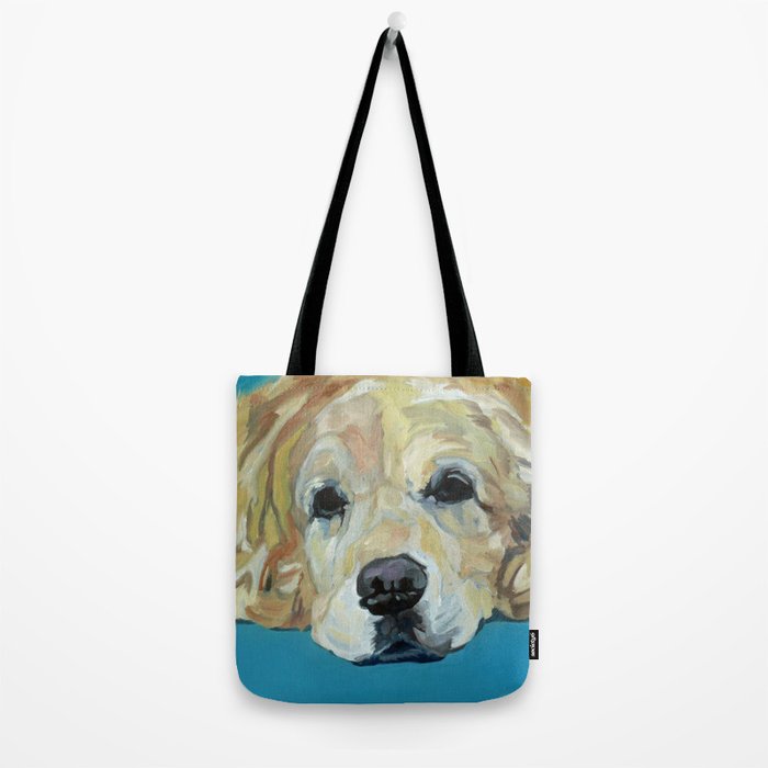 Shiner the Golden Retriever Portrait Tote Bag Gallery Image 2