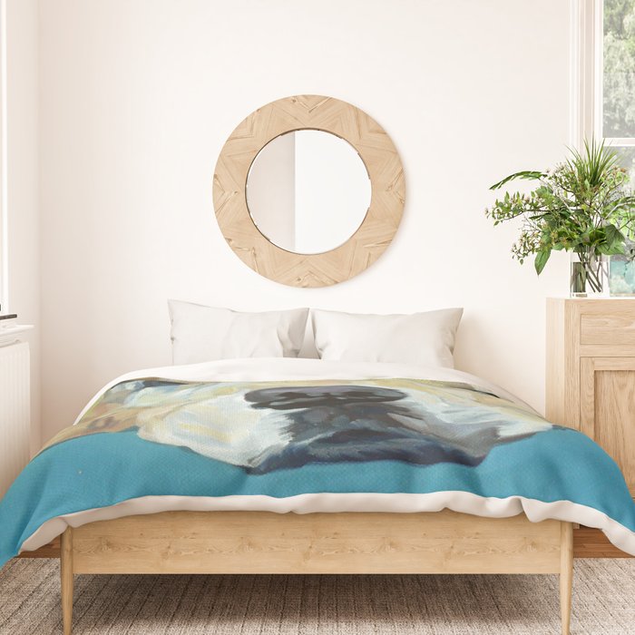 Shiner the Golden Retriever Portrait Duvet Cover Gallery Image 3