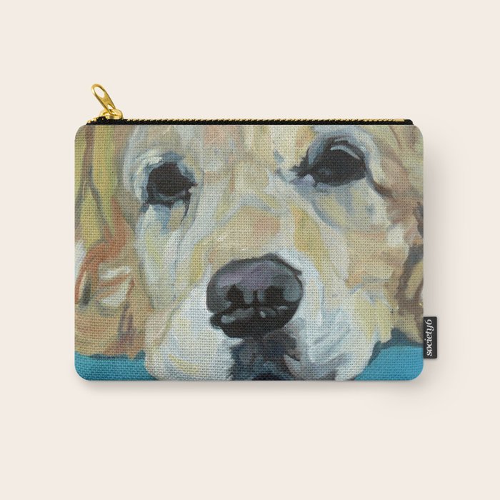 Shiner the Golden Retriever Portrait Carry All Pouch Gallery Image 1