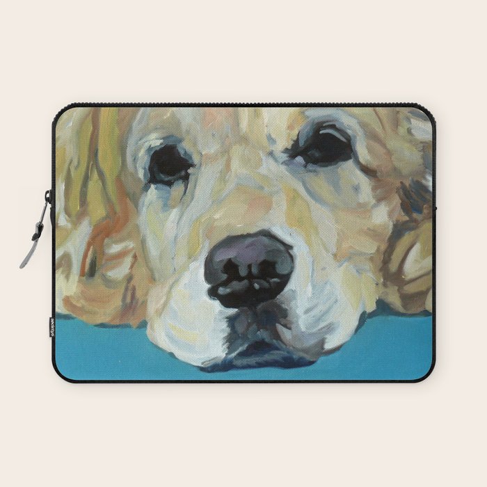 Shiner the Golden Retriever Portrait Laptop Sleeve Gallery Image 1