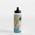 Shiner the Golden Retriever Portrait Water Bottle Gallery Image 3