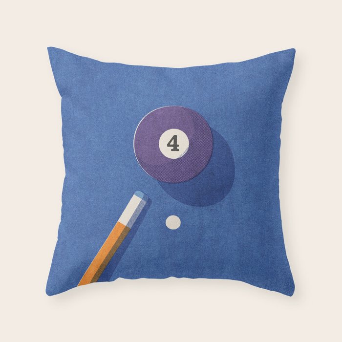 BALLS / Billiards - ball 4 I Throw Pillow Gallery Image 6