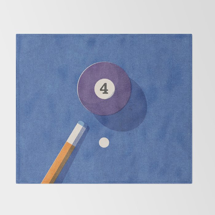 BALLS / Billiards - ball 4 I Throw Blanket Gallery Image 2
