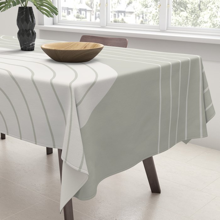Two Tone Line Curvature LXIII Tablecloth Gallery Image 3