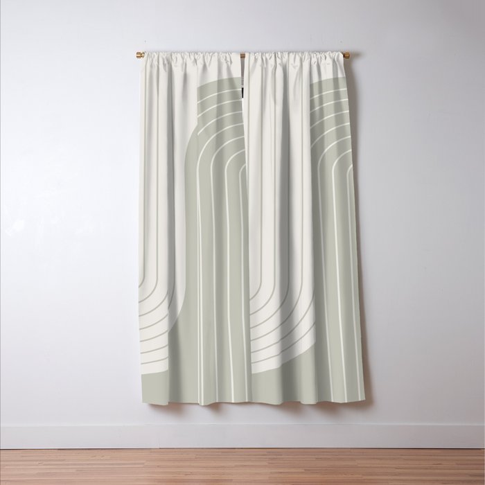 Two Tone Line Curvature LXIII Window Curtain Gallery Image 3