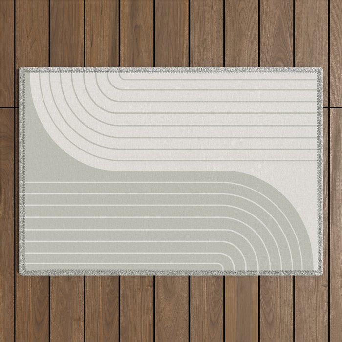 Two Tone Line Curvature LXIII Outdoor Rug Gallery Image 1