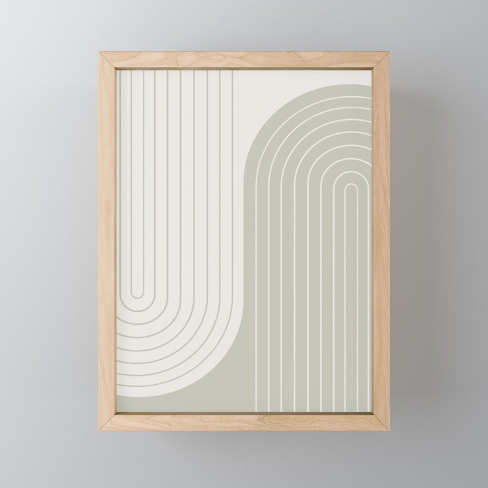 Two Tone Line Curvature LXIII Mini Art Print Gallery Image 1