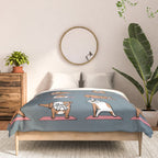 English Bulldog Yoga Comforter Gallery Image 3