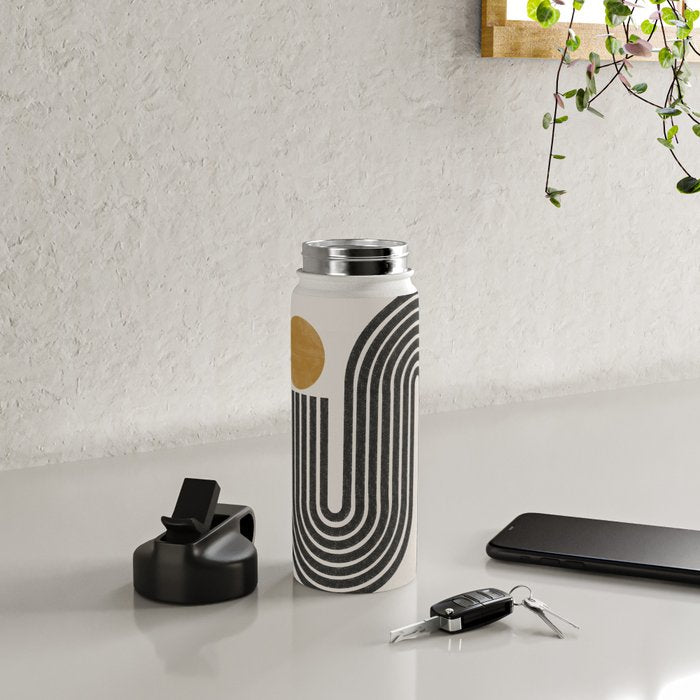 Mid Century Modern Line Water Bottle Gallery Image 4