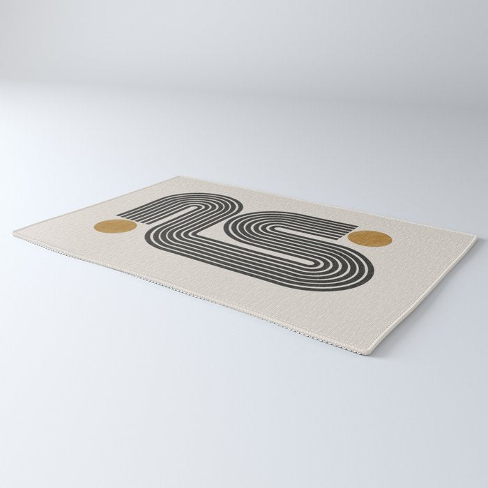 Mid Century Modern Line Rug Gallery Image 3