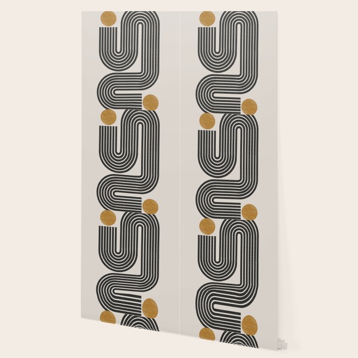 Mid Century Modern Line Wallpaper Gallery Image 2