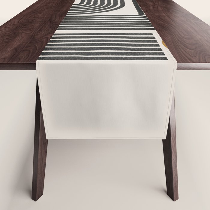 Mid Century Modern Line Table Runner Gallery Image 1