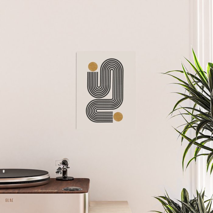 Mid Century Modern Line Poster Gallery Image 2