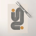 Mid Century Modern Line Wrapping Paper Gallery Image 1