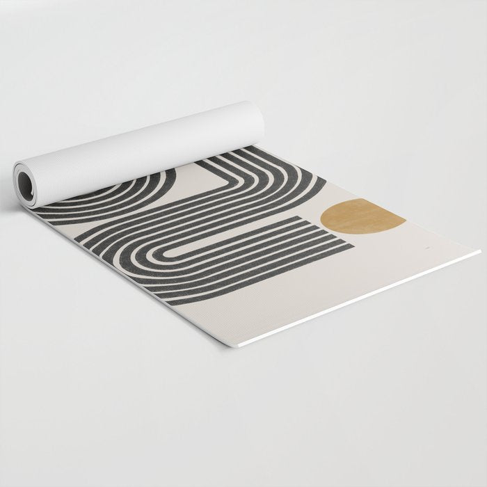 Mid Century Modern Line Yoga Mat Gallery Image 2