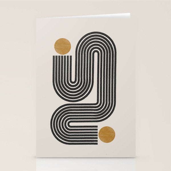 Mid Century Modern Line Stationery Card Gallery Image 2