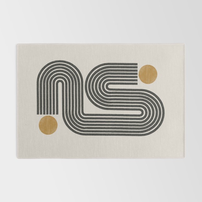 Mid Century Modern Line Rug Gallery Image 2