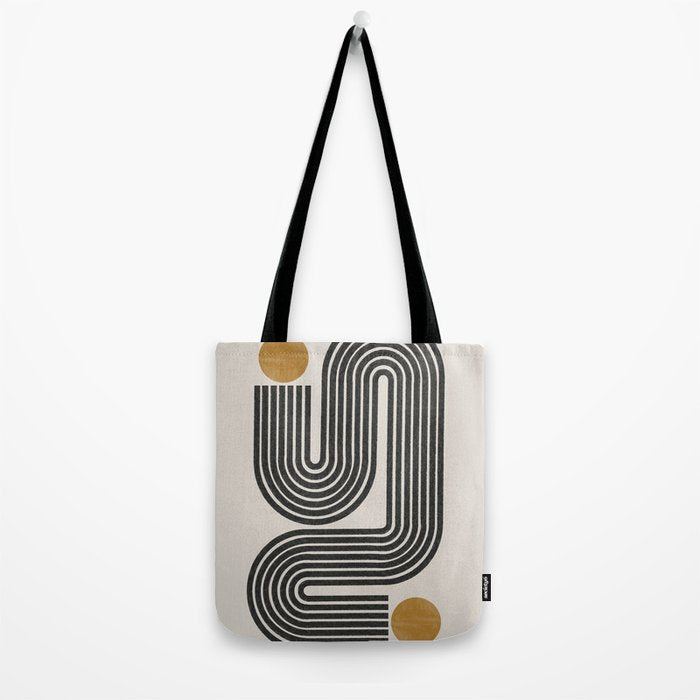 Mid Century Modern Line Tote Bag Gallery Image 2
