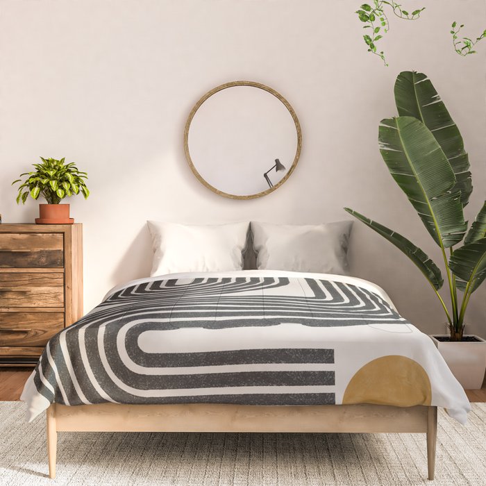 Mid Century Modern Line Comforter Gallery Image 3