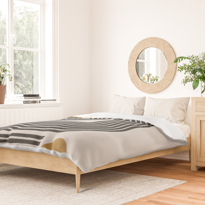 Mid Century Modern Line Duvet Cover Gallery Image 2
