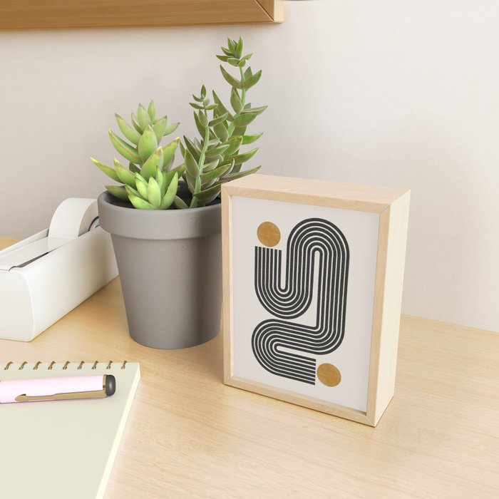 Mid Century Modern Line Mini Art Print Gallery Image 2