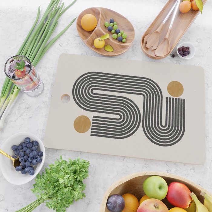 Mid Century Modern Line Cutting Board Gallery Image 2